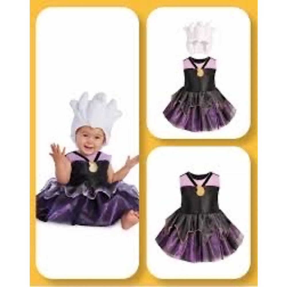 NWT Disney Parks Little Mermaid Ursula Villain Halloween Baby Costume 18-24 M